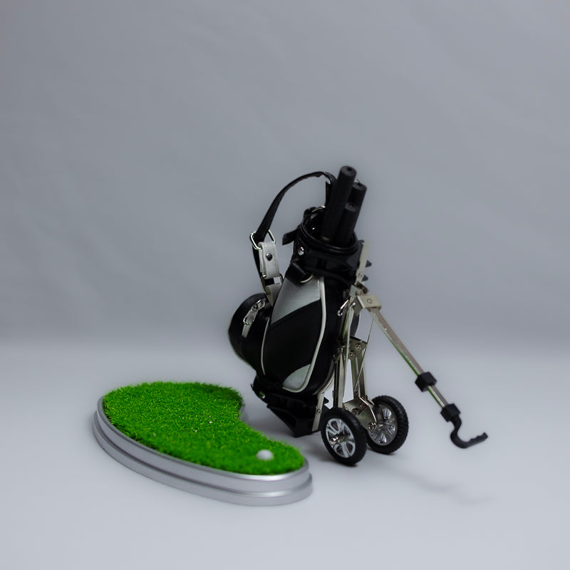 Mini Golf Cart Trolley Bag Pen Holder Desk Decoration Novelty Gift