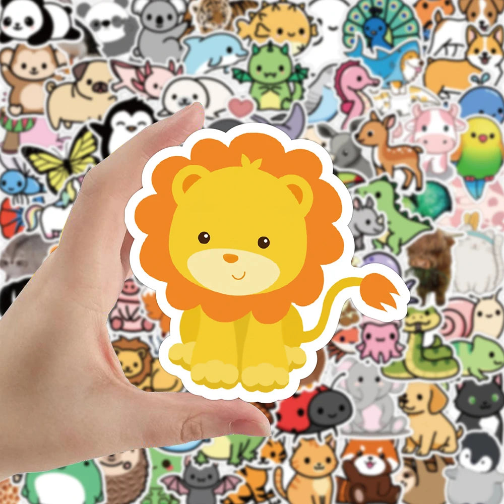 Anime Animal Sticker Bonanza (30, 50, or 100 Pieces)