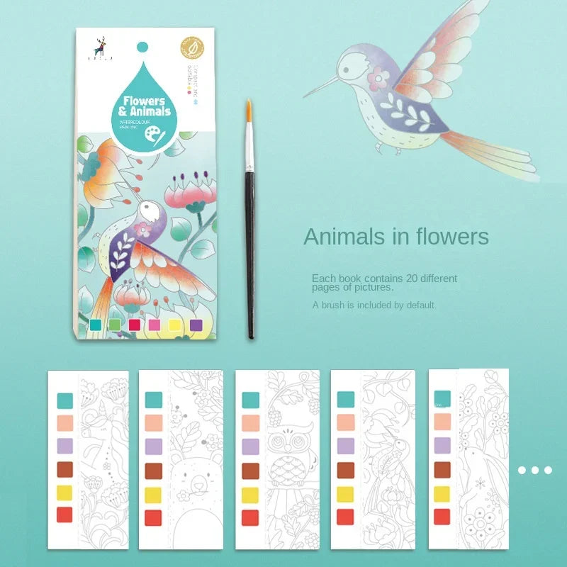 Watercolor paint book 20 sheets