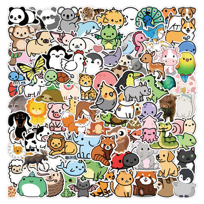 Anime Animal Sticker Bonanza (30, 50, or 100 Pieces)