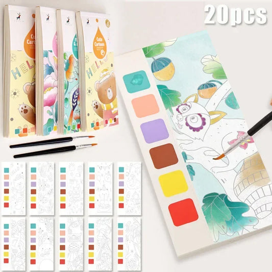 Watercolor paint book 20 sheets