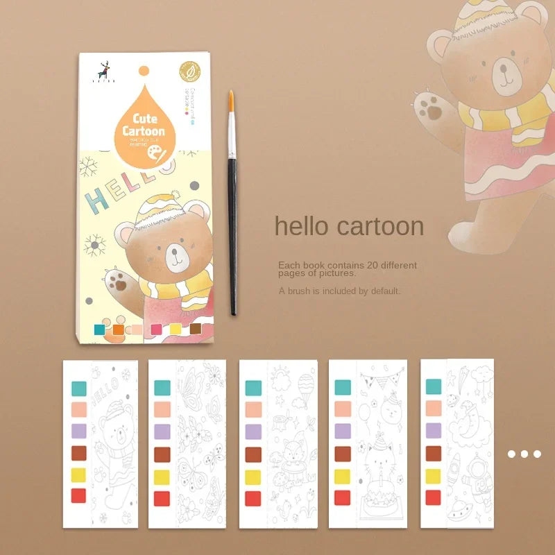 Watercolor paint book 20 sheets