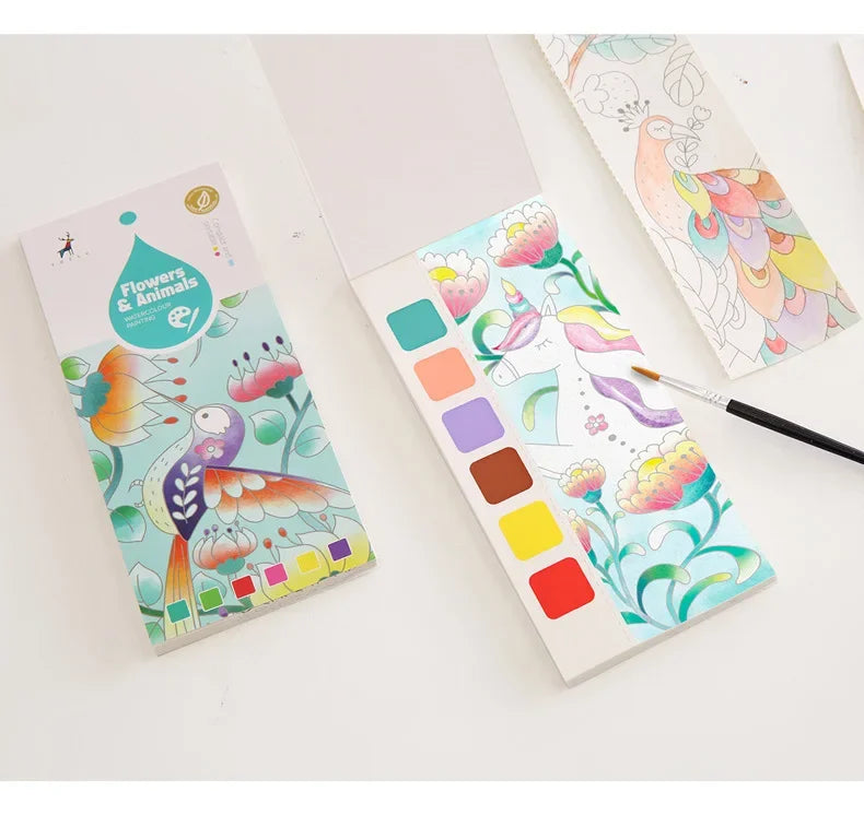 Watercolor paint book 20 sheets