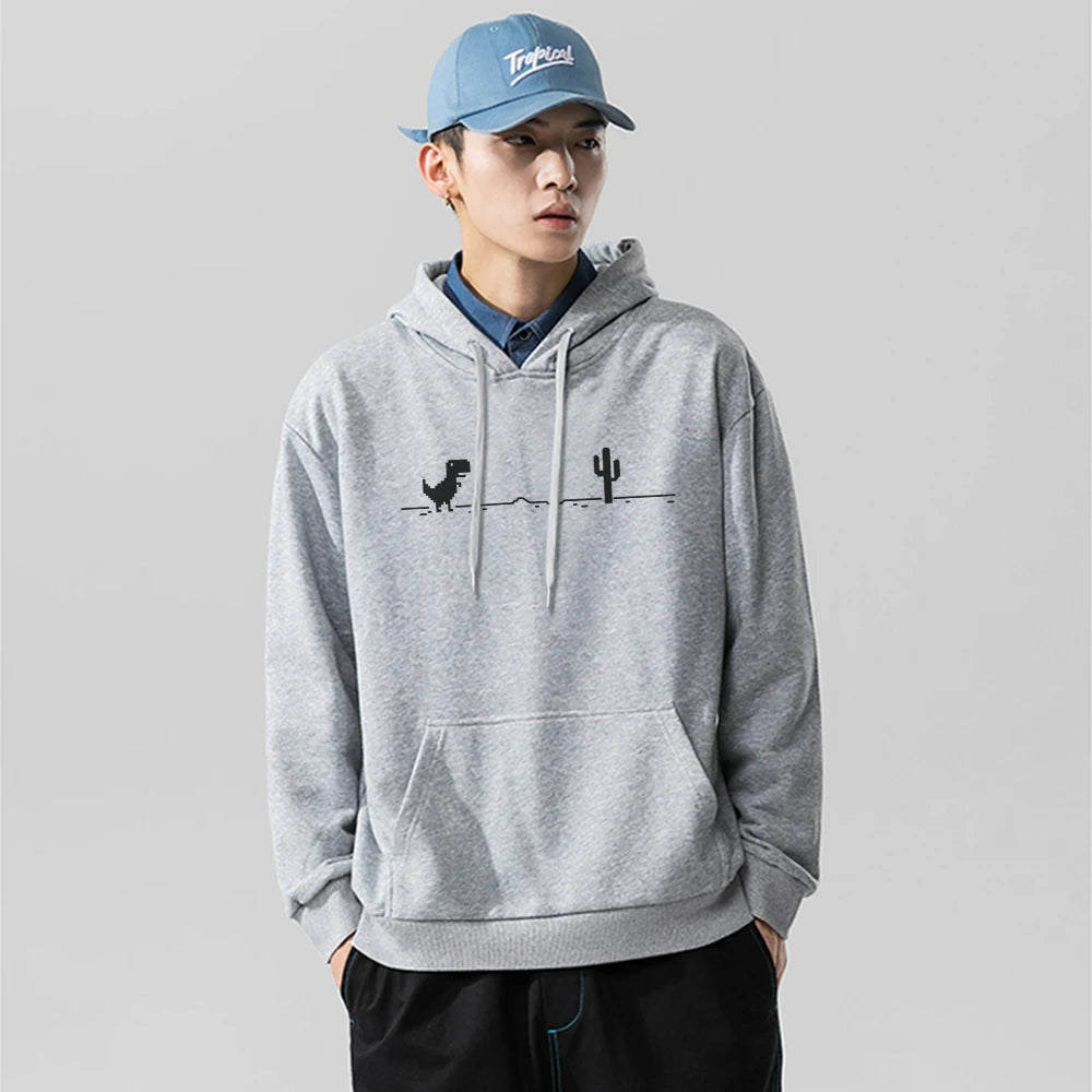 DinoCactus Mens Hoodie